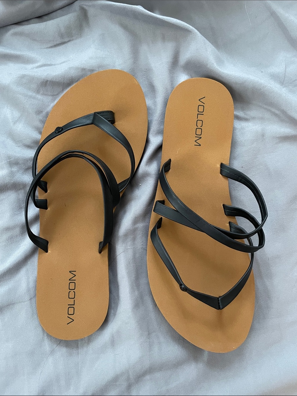 Volcom strappy slide sandals